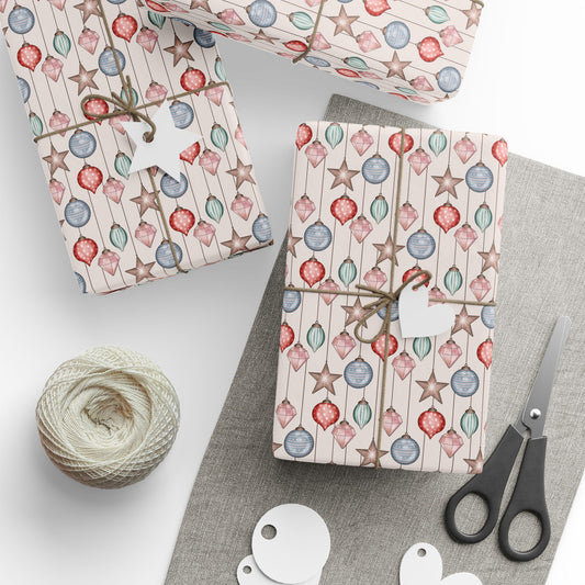 Christmas Baubles Wrapping Paper