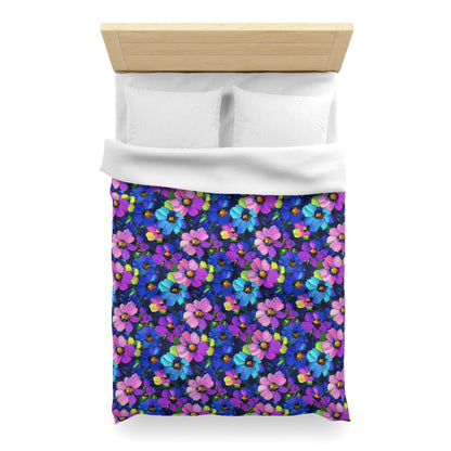 Watercolor Daisies Microfiber Duvet Cover