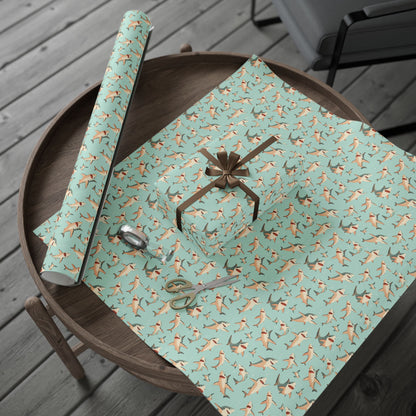 Aquamarine Sharks Wrapping Paper