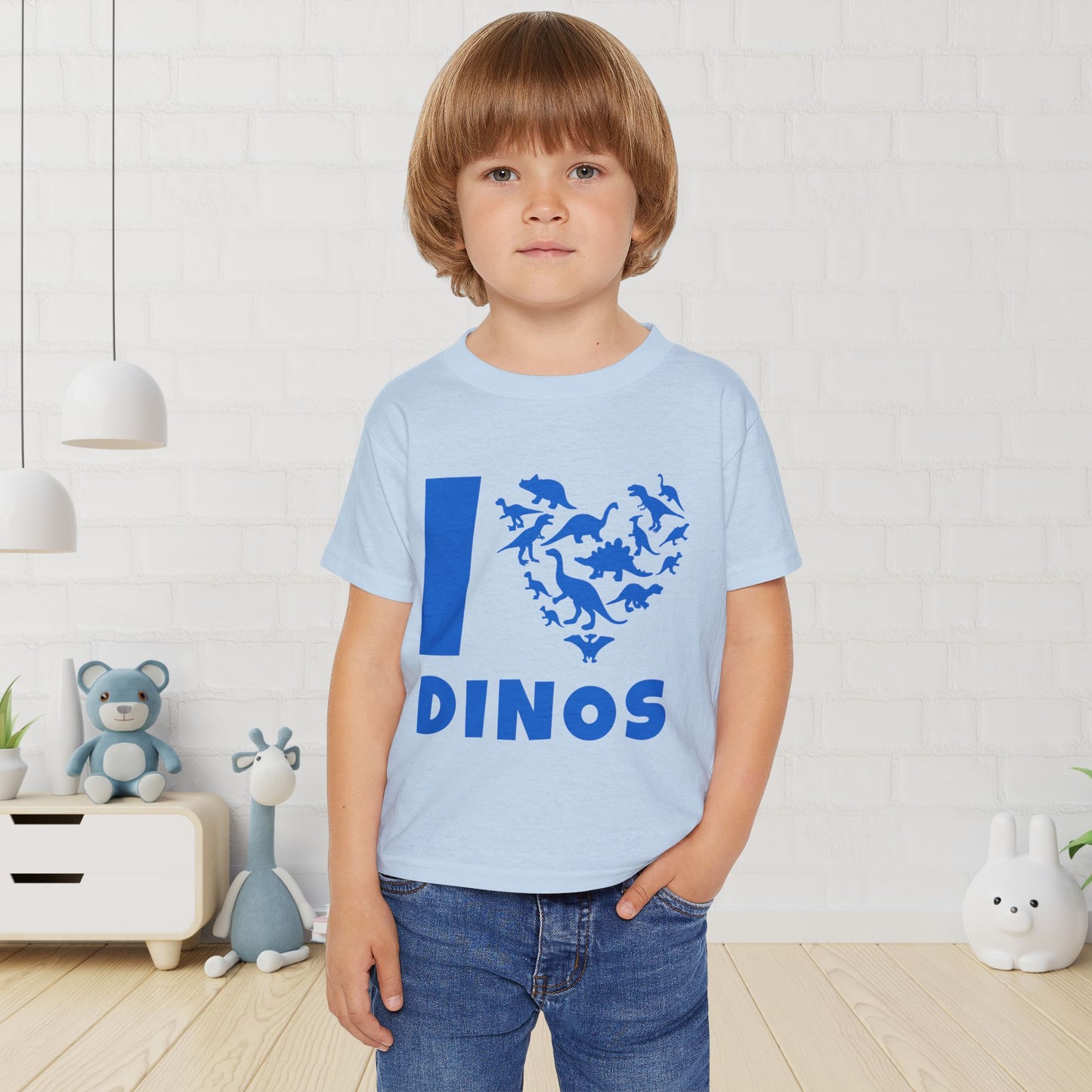 I Love Dinos (Dino Heart) Heavy Cotton™ Toddler T-shirt