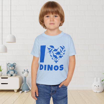 I Love Dinos (Dino Heart) Heavy Cotton™ Toddler T-shirt