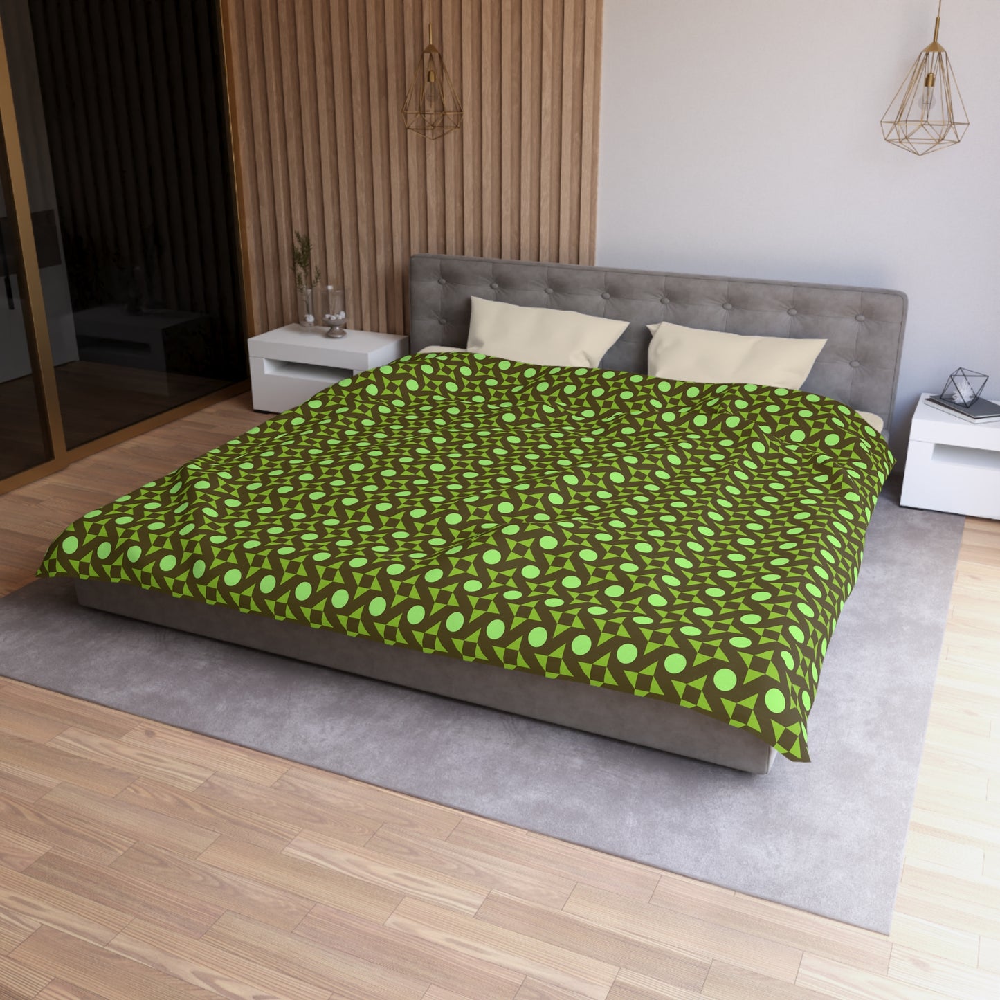 Pistachio Pinwheels Microfiber Duvet Cover