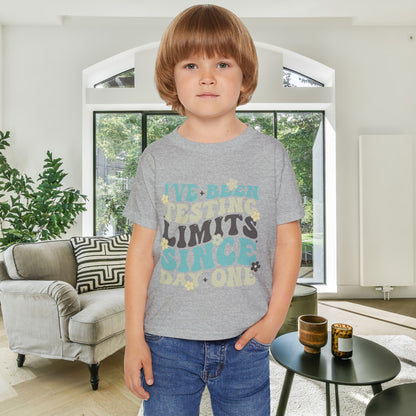 I've Been Testing Limits Since Day One Heavy Cotton™ Toddler T-shirt