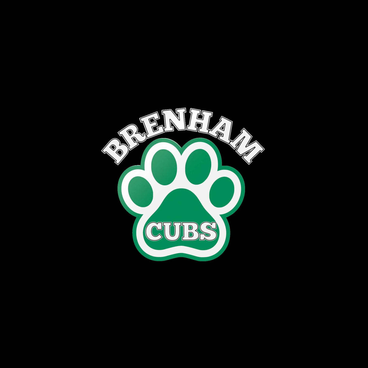 Brenham Paw Pride, White Decal