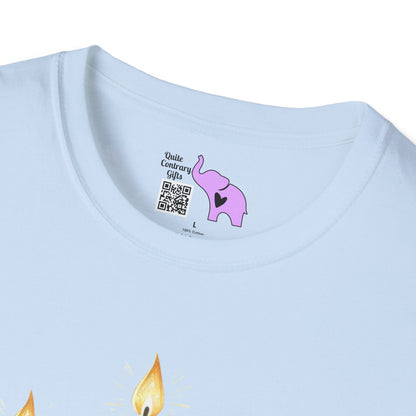 Star & Flame Hanukkah Adult T-shirt