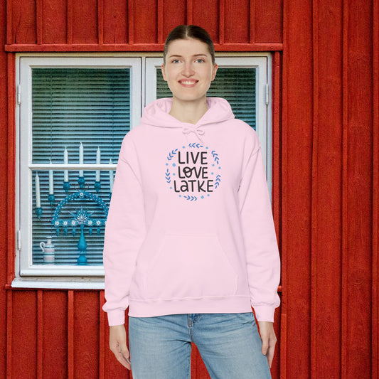 Hanukkah Live Love Latke Adult Heavy Blend™ Hooded Sweatshirt