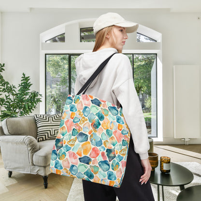Ocean Pebble Drift Canvas Tote Bag