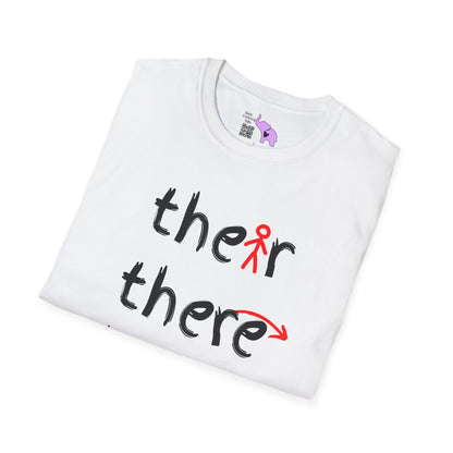 Their There They're Grammar Adult T-shirt