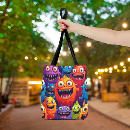 Happy Little Monsters Canvas Tote Bag