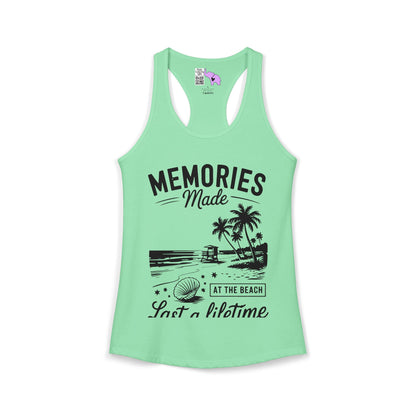 Memories Made at the Beach Last A Lifetime Women's Ideal Racerback Tank