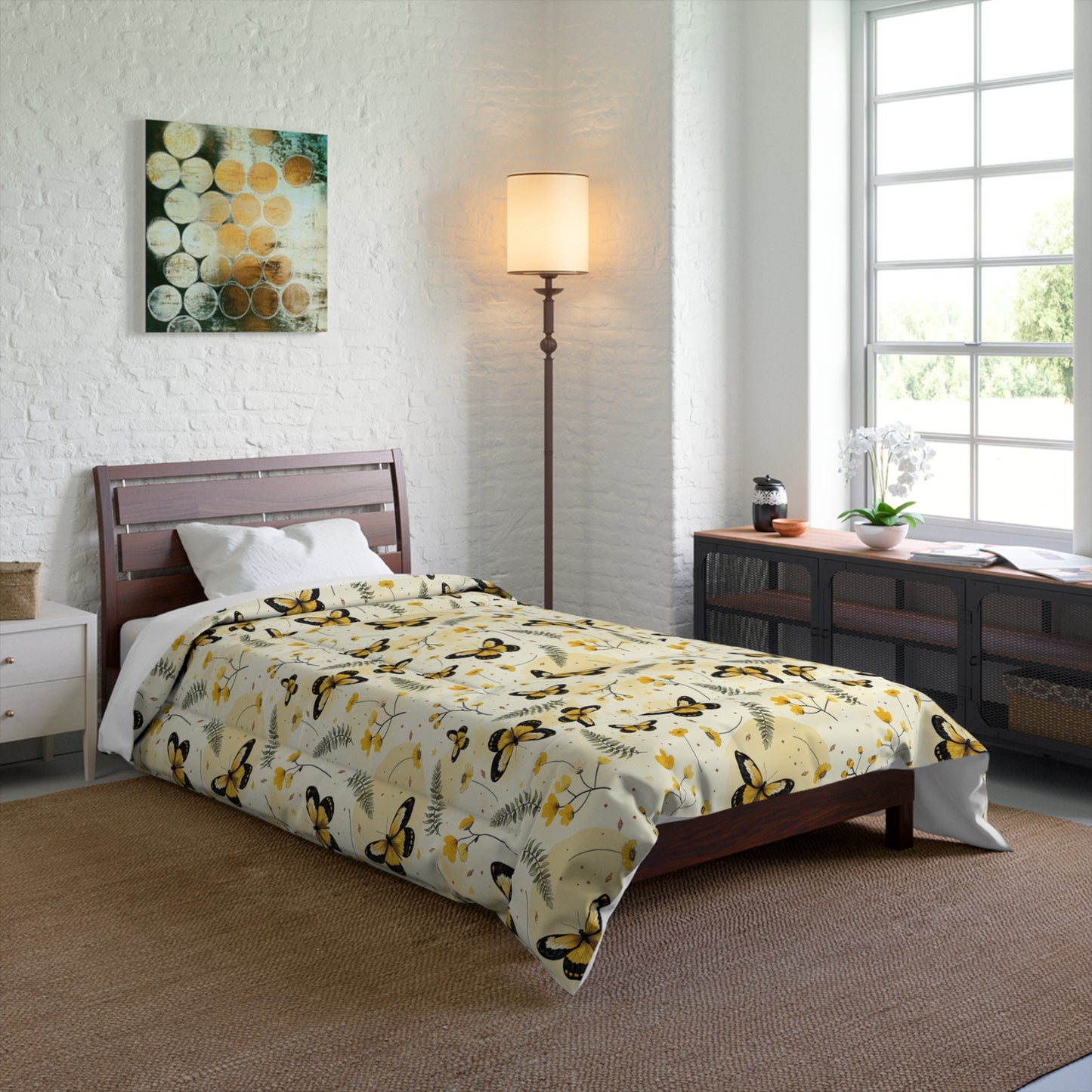 Sunlit Butterfly Bloom Comforter