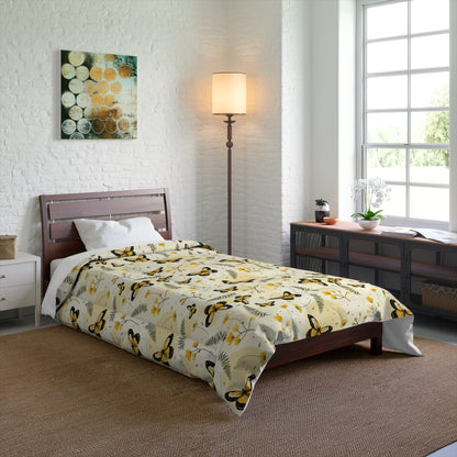 Sunlit Butterfly Bloom Comforter
