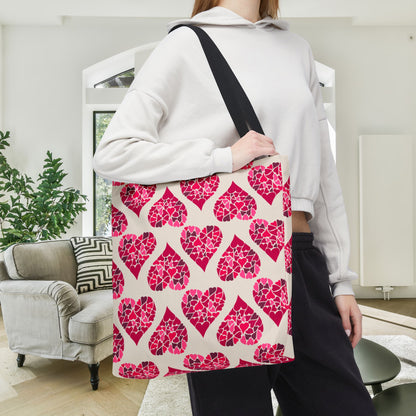 Simple Hearts Canvas Tote Bag