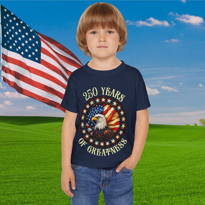 250 Years of Greatness (Stained Glass Eagle) Heavy Cotton™ Toddler T-shirt