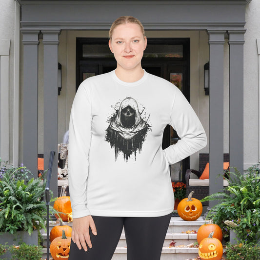 Creepy Ghost Adult Long Sleeve Tee