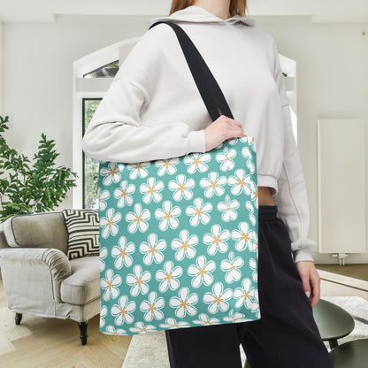 Tealberry Blooms Canvas Tote Bag