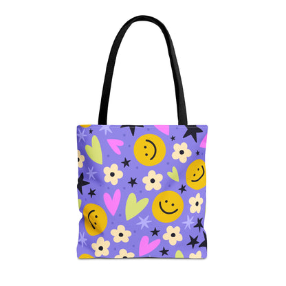 Happy Little Things Canvas Tote Bag