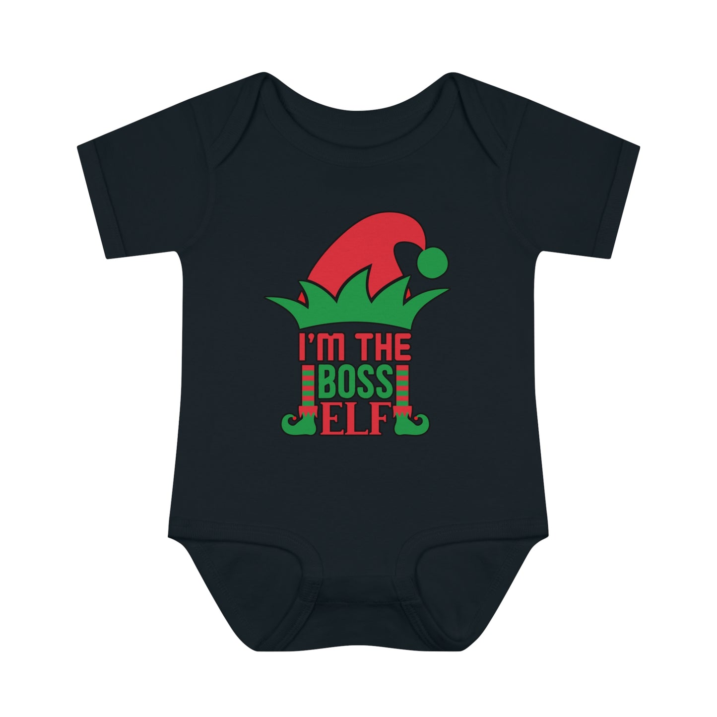 I'm The Boss Elf Infant Baby Rib Bodysuit