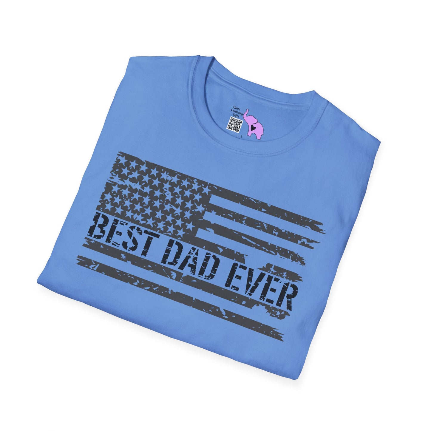 Best Dad Ever (Flag) Adult T-shirt