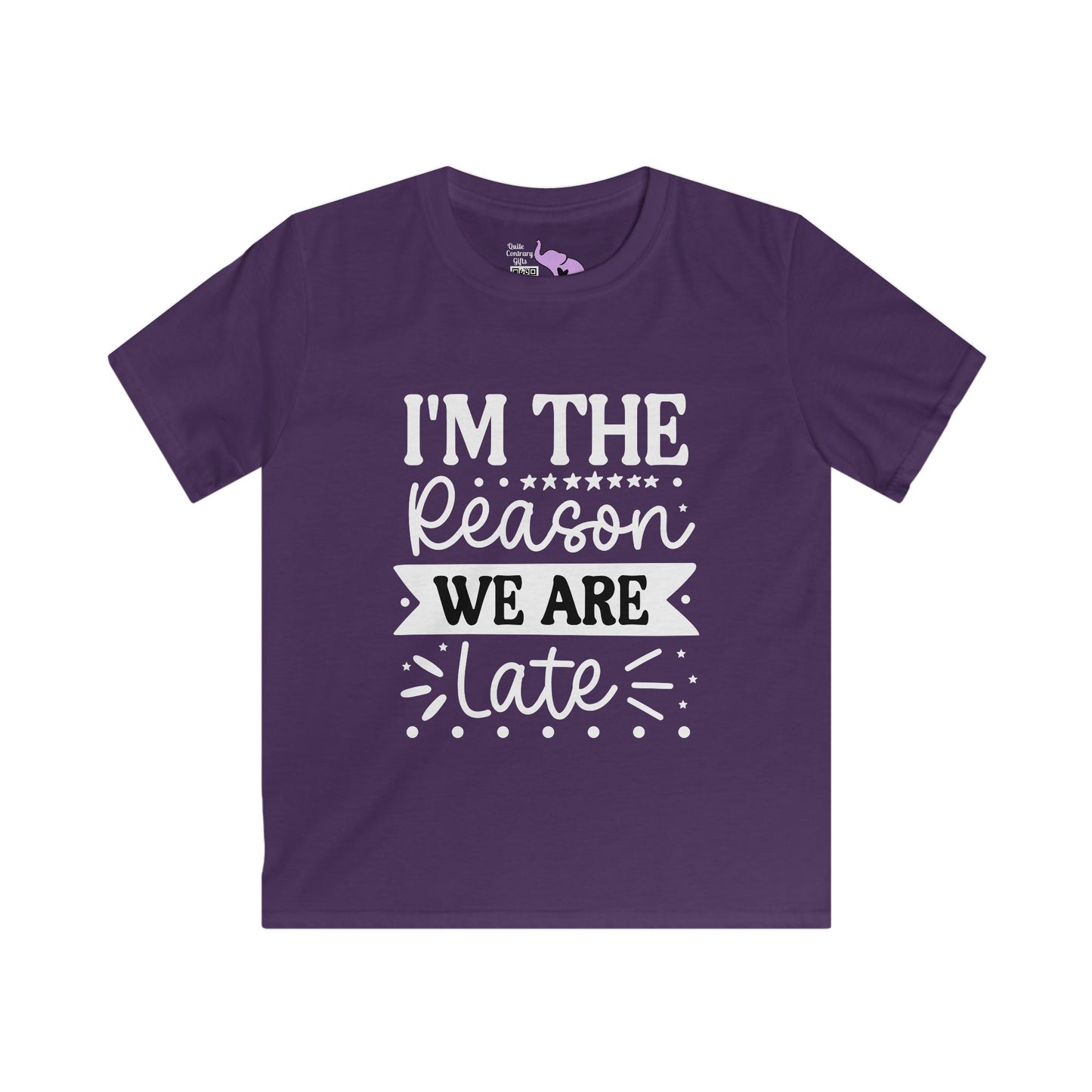 I'm The Reason We Are Late Youth Softstyle Tee
