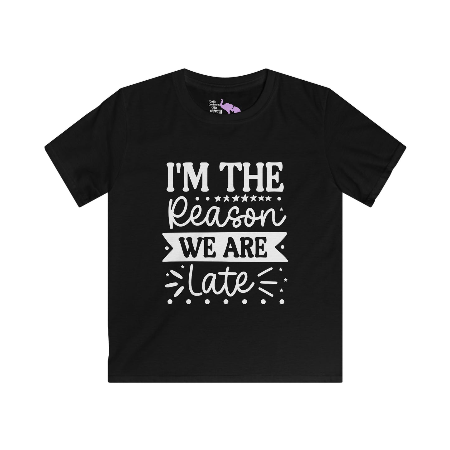 I'm The Reason We Are Late Youth Softstyle Tee