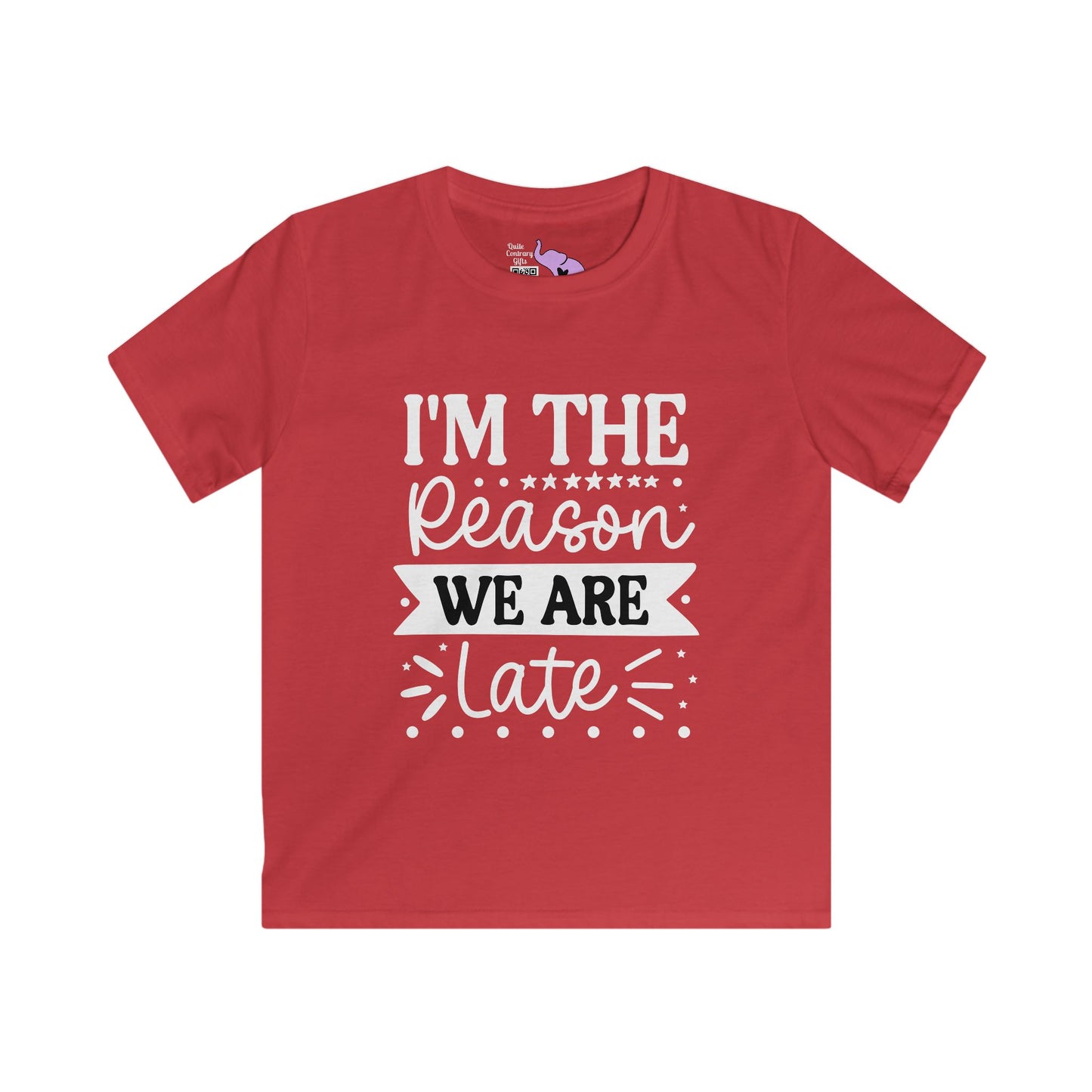 I'm The Reason We Are Late Youth Softstyle Tee
