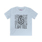 I Am Six Typography Youth Softstyle Tee