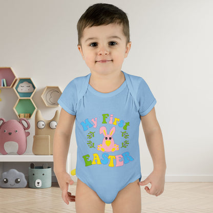 My First Easter (2) Infant Baby Rib Bodysuit