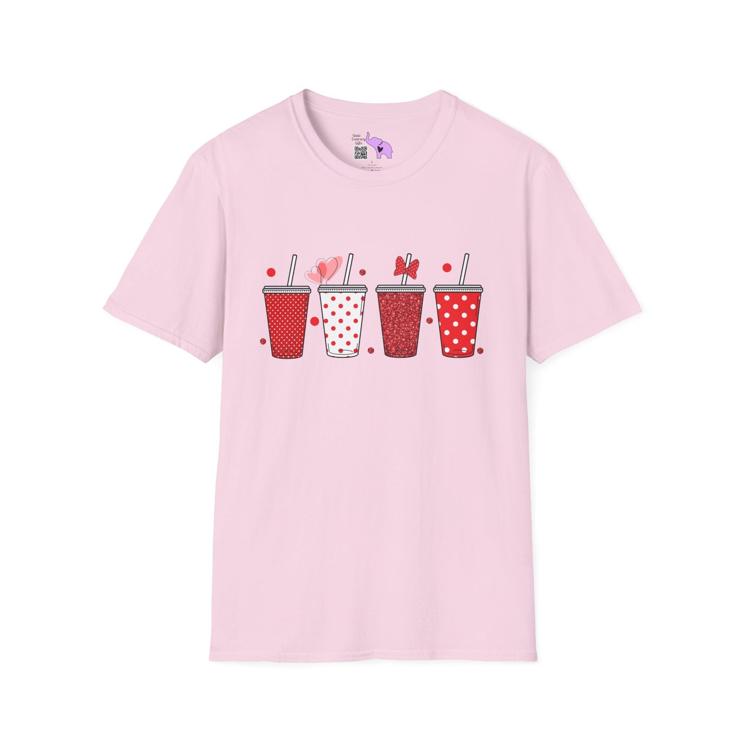 Cute Valentine Tumblers Adult Unisex Tshirt