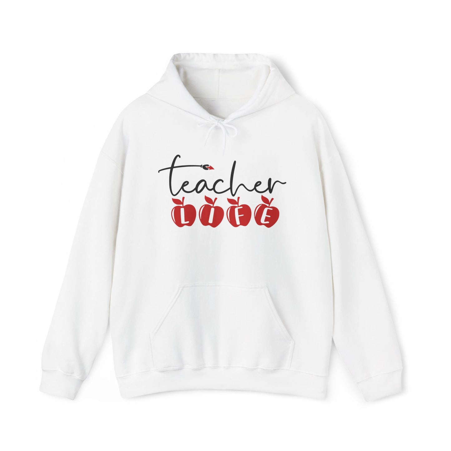 Teacher Life (Apples) Heart Heavy Blend™ Hooded Sweatshirt