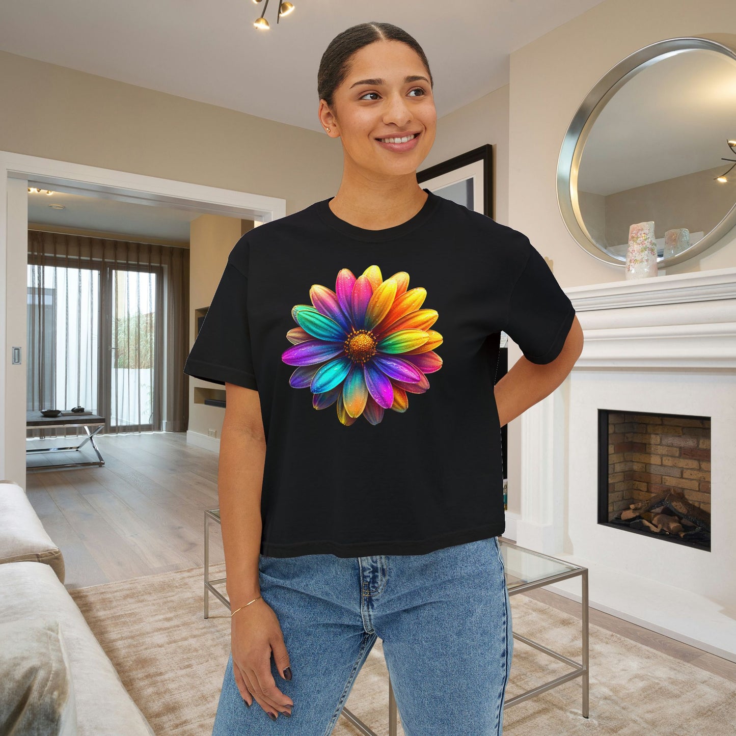 Spectrum Petals Women's Boxy Tee