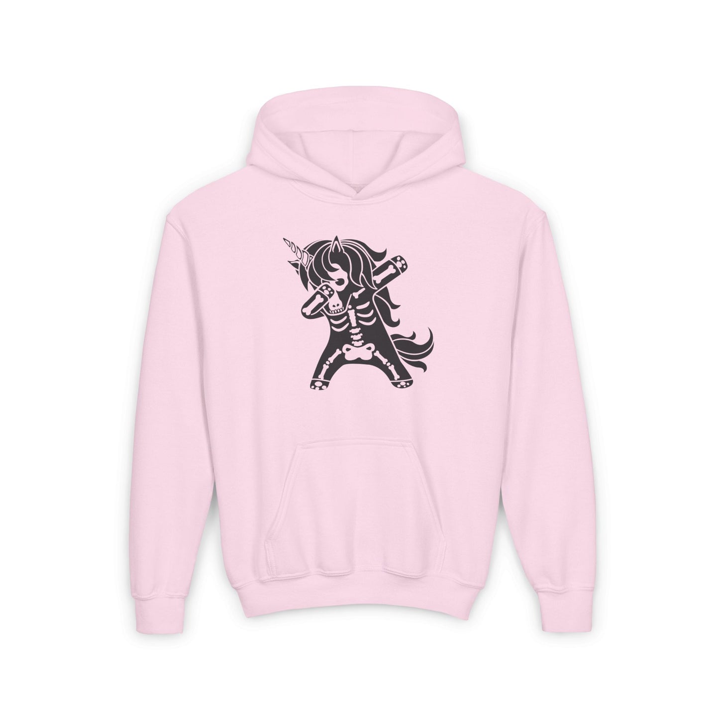 Dabbing Unicorn Skeleton Youth Heavy Blend Hoodie