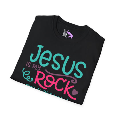 Jesus Is My Rock & That's How I Roll Adult T-shirt