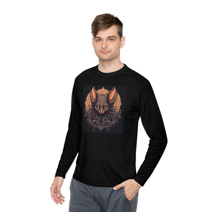 Creepy Bats Over Moon 12 Adult Long Sleeve Tee