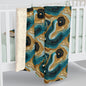 Gilded Ocean Veins Fleece Blanket