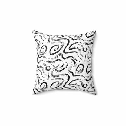 Grunge Scribbles Throw Pillow