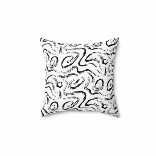 Grunge Scribbles Throw Pillow