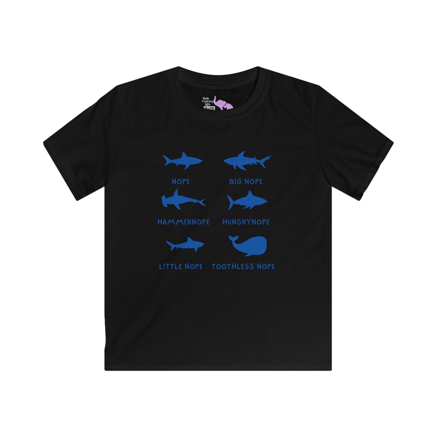 Nope Sharks Kids Softstyle Tee