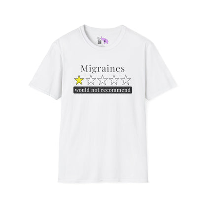 Migraines 1 Star Would Not Recommend Adult T-shirt