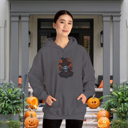 Creepy Demon Wearing Top Hat Heavy Blend™ Hooded Sweatshirt