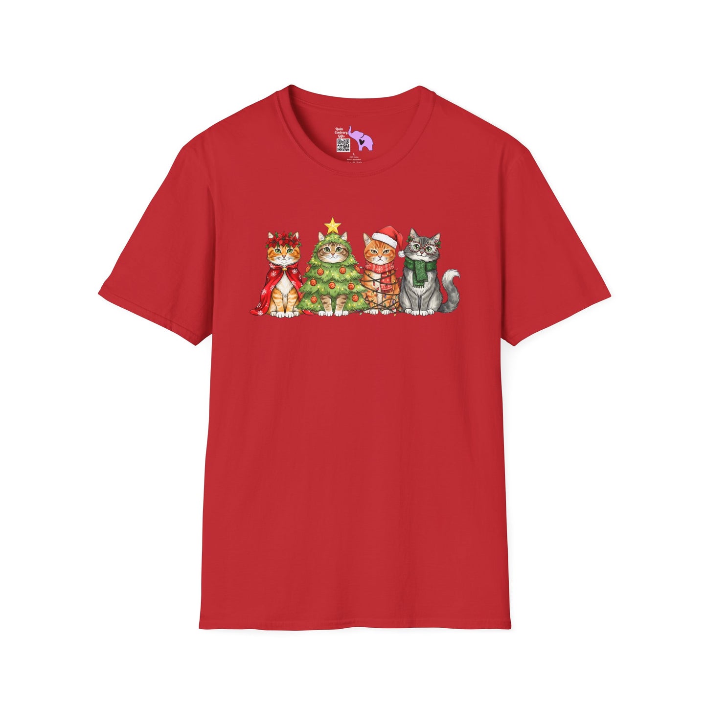 Purrfectly Festive Adult T-shirt
