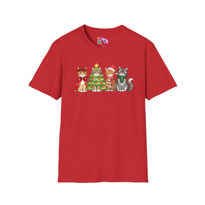 Purrfectly Festive Adult T-shirt