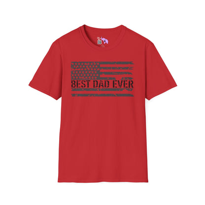Best Dad Ever (Flag) Adult T-shirt