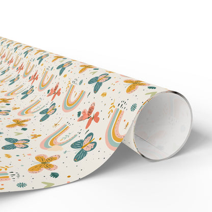 Whispering Wings & Rainbows Wrapping Paper