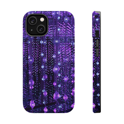 Purple Raindrops MagSafe® Compatible Tough Case for iPhone