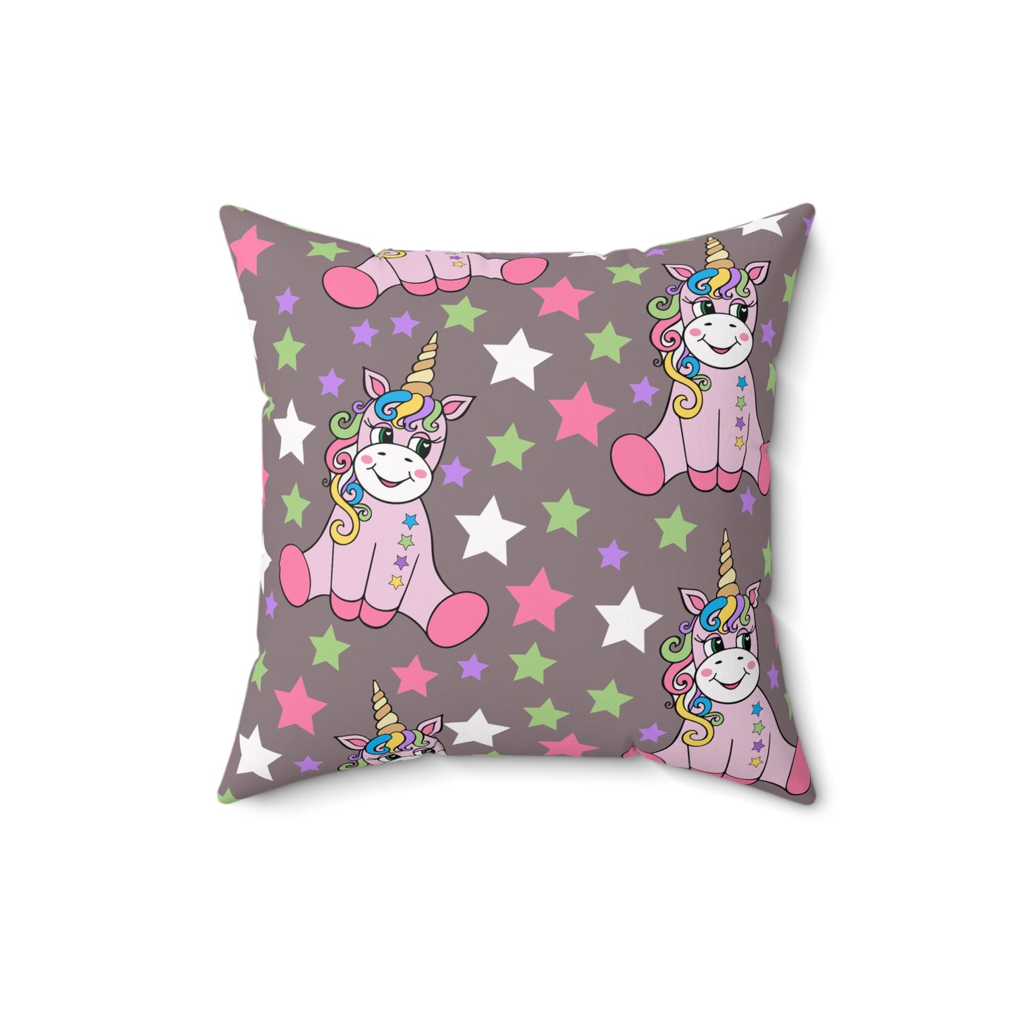 Stardust Unicorn Dreams Throw Pillow