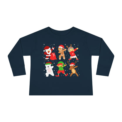 Dabbing Santa Crew Toddler Long Sleeve Tee