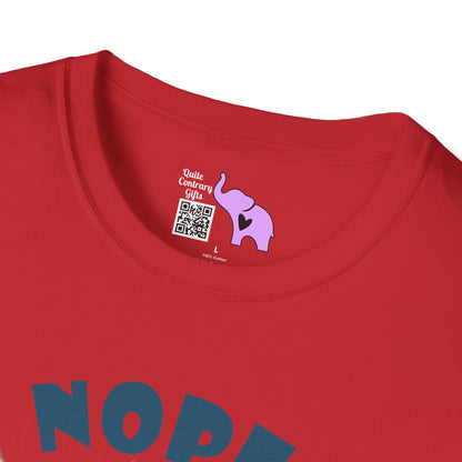 Nope Not Today Cute Cow Adult T-shirt