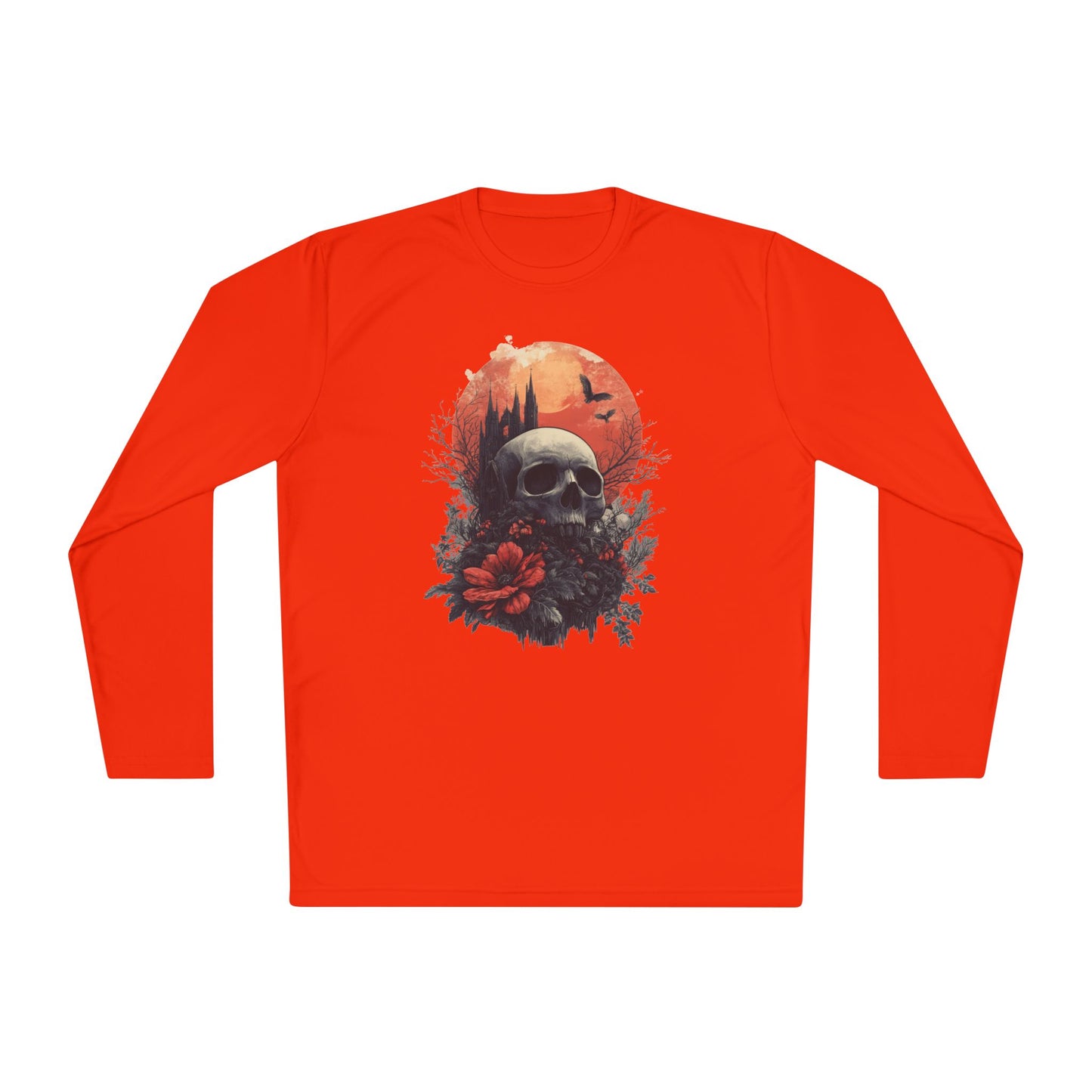 Halloween Graveyard 2 Adult Long Sleeve Tee