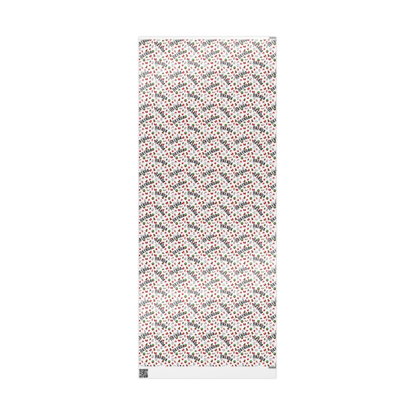 Cute Christmas Santa, Wreath, Snowman Custom Wrapping Paper (Brenda)